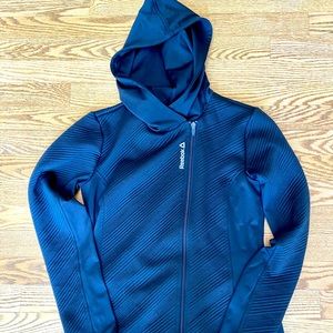 Reebok asymmetrical zip black hoodie size XS